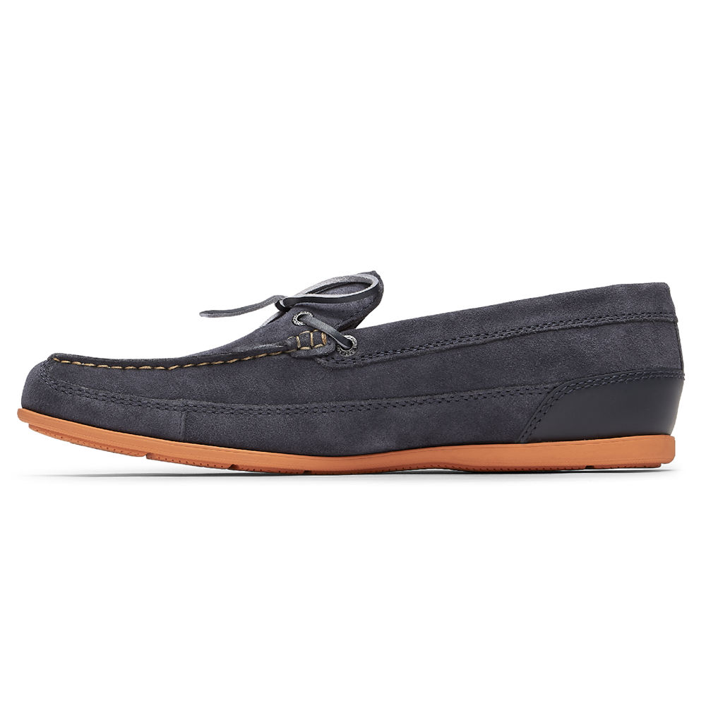 Rockport Mens Loafers Navy - Malcom Tie - UK 649-CFQMDZ